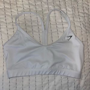 White Gymshark v-neck sports bra *no pads*